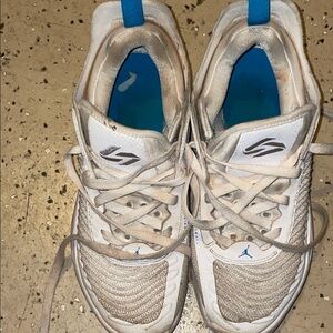 Nike White and Blue Sneakers